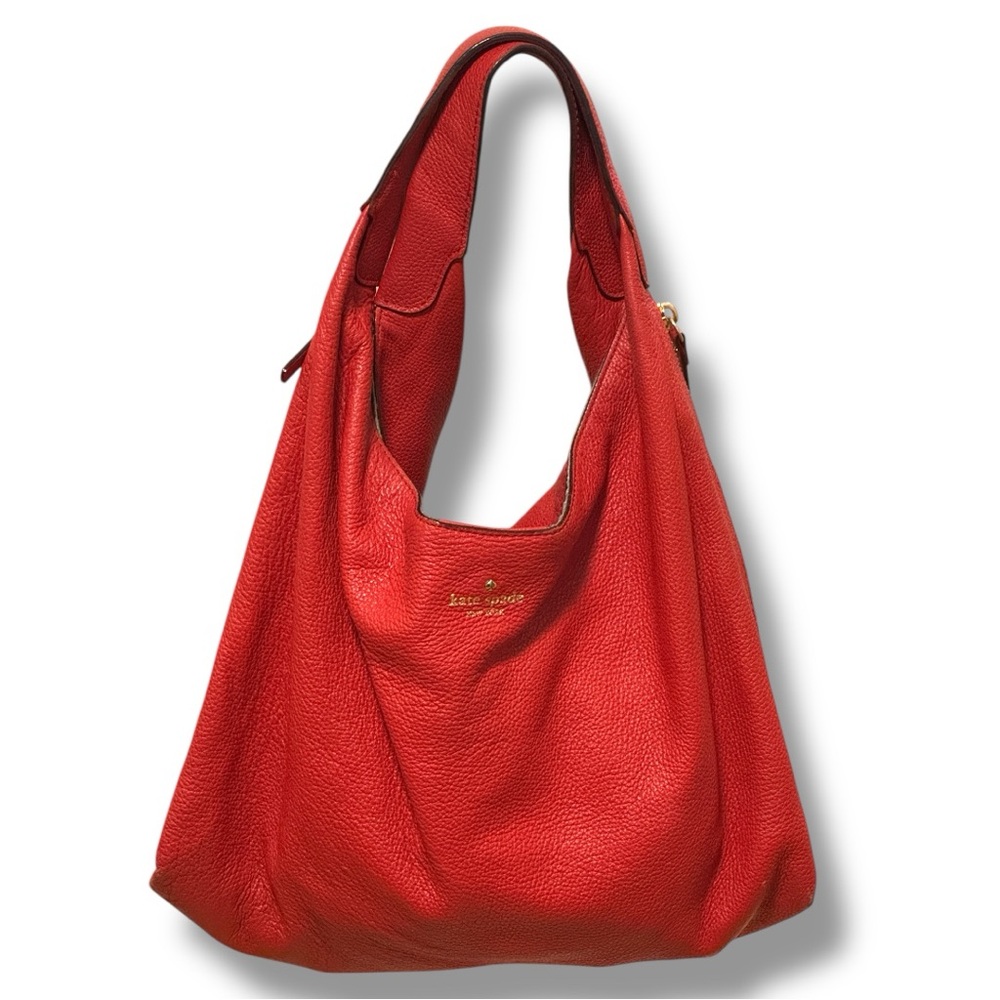 Kate Spade Red Leather Hobo Bag